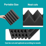 Sound Proof Foam Panels Pack Acoustic Foam,25 X 25 X 5 cm Wedges Acoustic Panels,Sound Absorbing Panels for Studio/Office/Home Sound Proof Panels for Walls (2.5cm) 24 pack