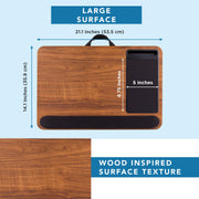 Espresso Lap Desk with Wrist Rest, Mouse Pad & Phone Holder