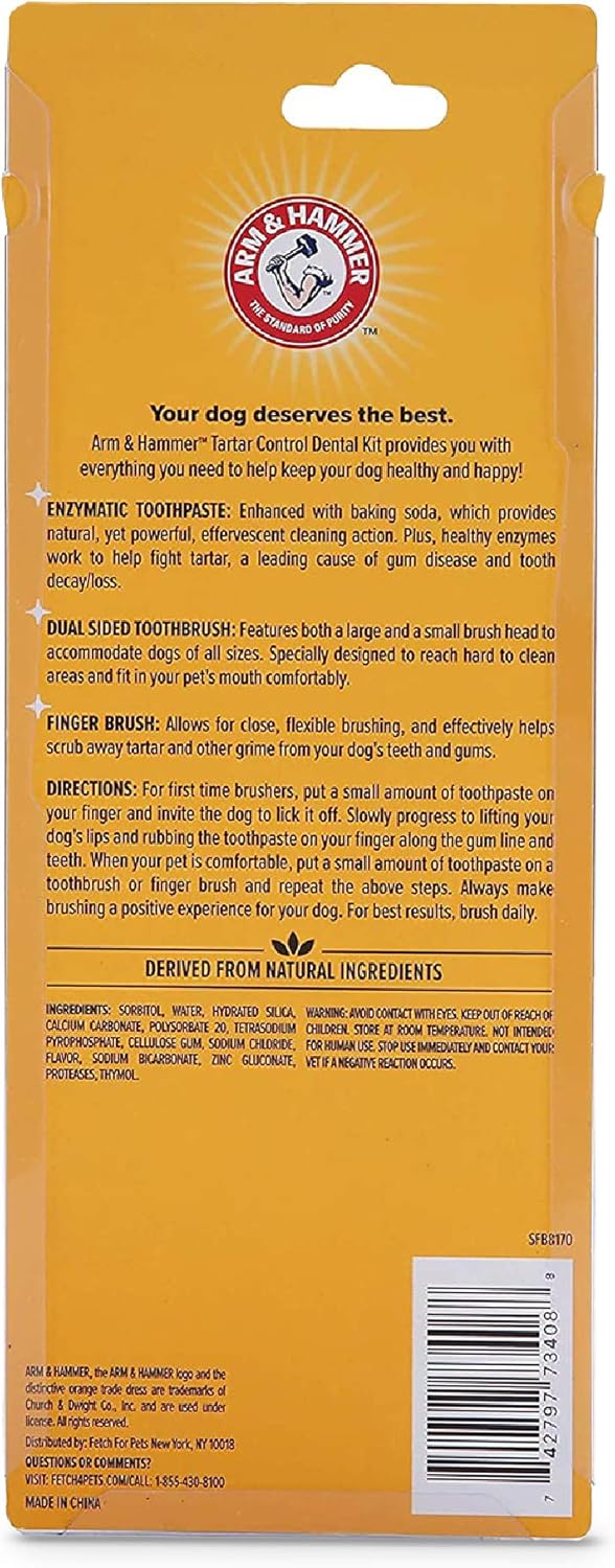 Arm & Hammer Beef Flavor Tartar Control Dental Kit for Dogs