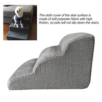 3-Tier Non-Slip Foam Pet Stairs with Washable Cover