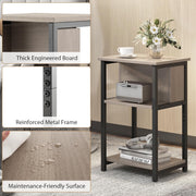 3-Tier Narrow Bedside Tables – Set of 2