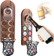 Magnetic Football Wall Bottle Opener with Cap Net
