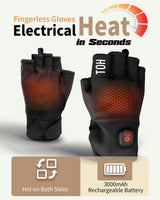 Heated Gloves Rechargeable for Men Women, Winter Warm Gloves for Arthritis, Variable Temperature Control, Work Touchscreen Gloves for Winter Cold Weather Electric (Medium)