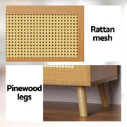 2-Tier Rattan Shoe Cabinet for Up to 10 Pairs