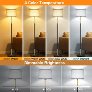 LED Modern Dimmable Standing Floor Lamp with Remote & APP Control