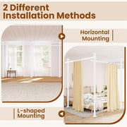 Heavy-Duty No-Drill Room-Divider Rod – 122–305 cm High