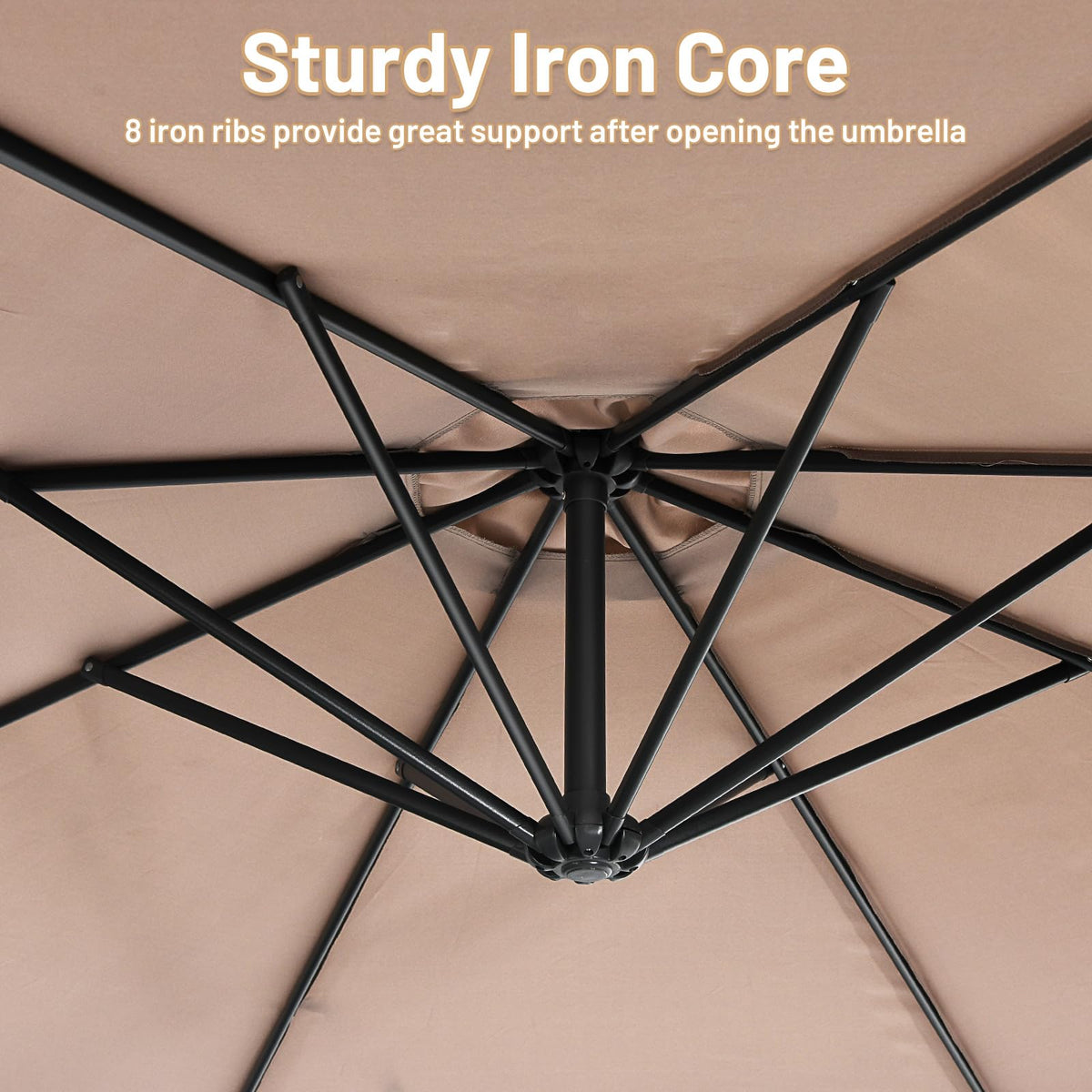 3 m Cantilever Patio Umbrella with Cross Base