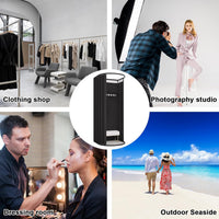 Movable Fitting Room, Portable Dressing Room Frame with Curtain and Hook,Temporary Privacy Space,Changing Room for Clothing Stores,Offices,Studios(35×32×79inch (Black, 100cm×95cm×200cm)