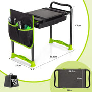 Foldable Garden Kneeler & Seat with EVA Pads and Tool Bag – Up to 150 kg