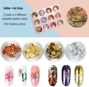 Acrylic Nail Kit with Everything - Nail Art Supplies Kit Acrylic Powder Liquid Monomer Nail Extension Kit with 12W UV Light Glitter UV Gel Acrylic Nails Brush Nail Extension Kit for Beginners