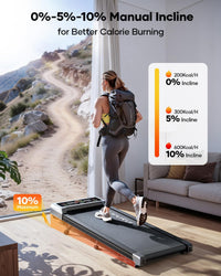 Walking Pad Treadmill with Incline 10%, 3.0 HP Brushless Motor Walking Pad Under Desk Treadmills for Home Office with App, Mute Control & LED Display
