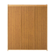 7-Tier Shoe Cabinet with 3 Rattan-Style Doors & Open Lower Shelf