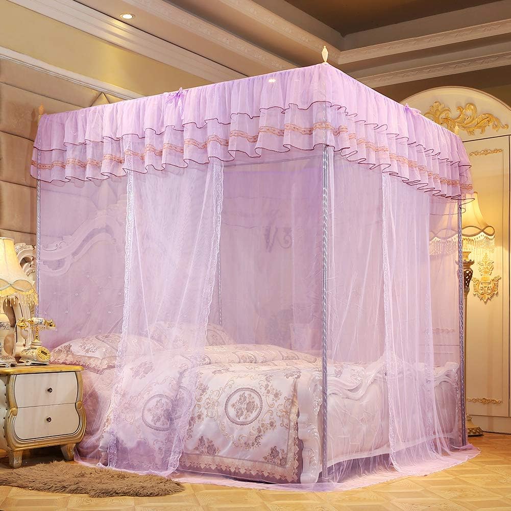 Four-Corner Sheer Mesh Bed Canopy – 150 × 200 × 200cm