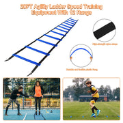 Hitish Kids Soccer Goals for Backyard, Portable Pop Up Soccer Nets with Carrying Bag, Toddler Goal Training Equipment with Ball, Agility Ladder, Cones and Target, Soccer Practice Set for Outdoor