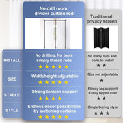 122–305 cm No-Drill Tension Room Divider Rod – 3 Options