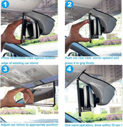 12-Inch Clip-On Panoramic Interior Rear-View Mirror
