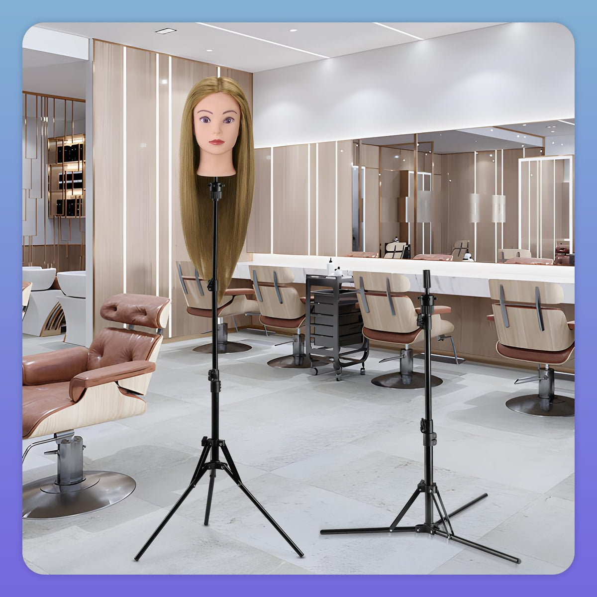 63-Inch Adjustable Foldable Wig-Head Tripod