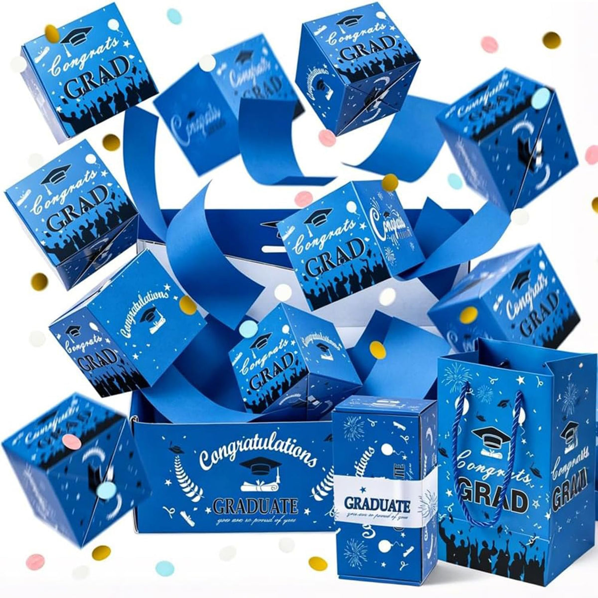 2026 Graduation Pop-Up Surprise Gift Box – Red or Blue