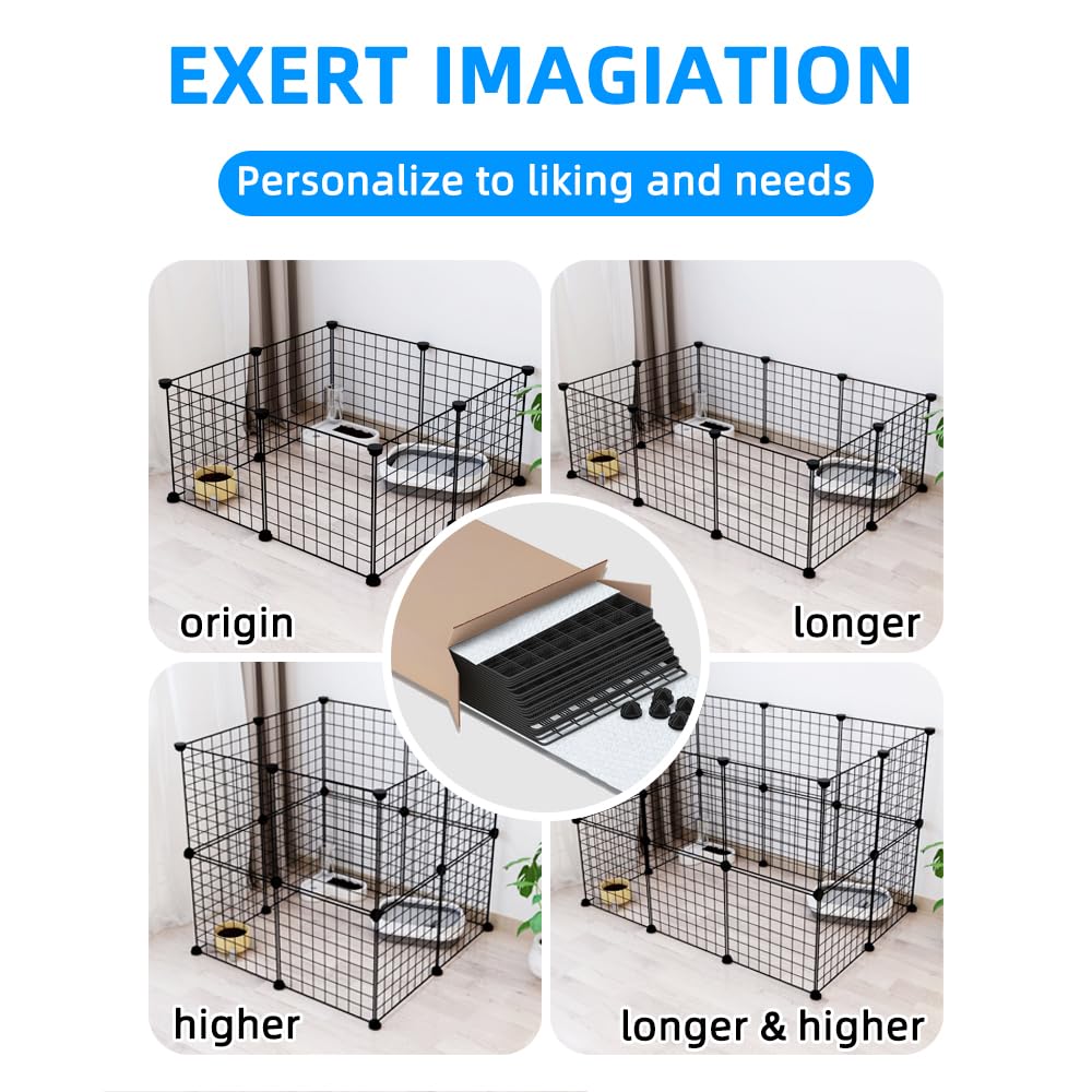20-Piece Modular Wire Small-Animal Enclosure – 35 cm Panels