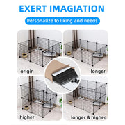 20-Piece Modular Wire Small-Animal Enclosure – 35 cm Panels