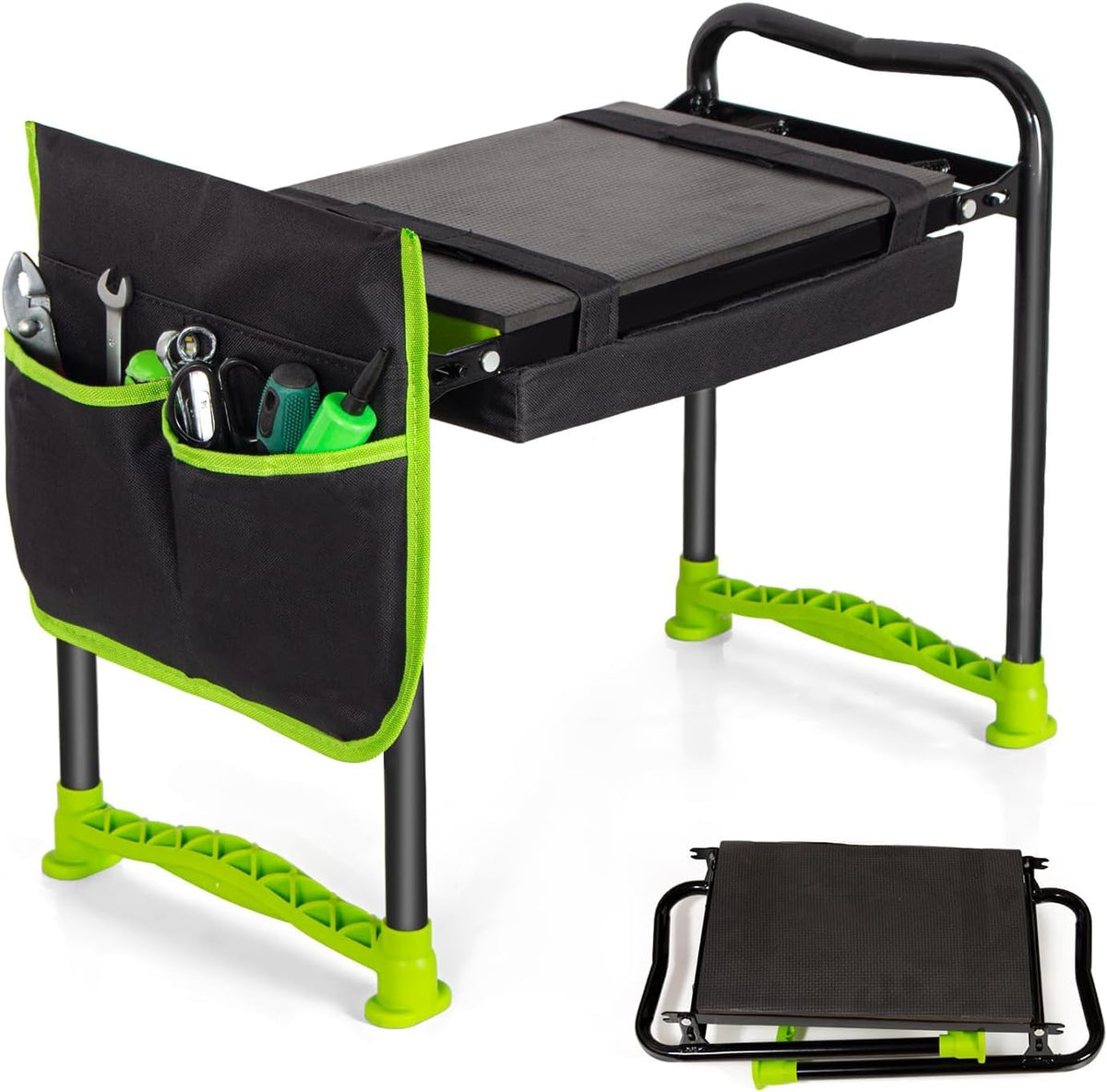 Foldable Garden Kneeler & Seat with EVA Pads and Tool Bag – Up to 150 kg