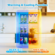 22L Mini Fridge, Portable Car Fridge Makeup Refrigerators AC/DC Powered Electric Cooler and Warmer for Cars, Homes, Offices, and Dorms, Blue