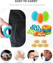 Squeeze Ball Hand Grip Strengthener, Finger Exerciser, Grip Strength Trainer(14PCS)Arthritis Pain Relief Workout Forearm Grip Workout Finger Stretcher Carpal Tunnel, Trigger Finger, and More