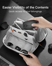 12-Compartment Travel Electronics Organiser