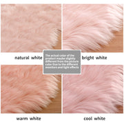 60 × 180 cm Pink Faux-Sheepskin Fur Runner