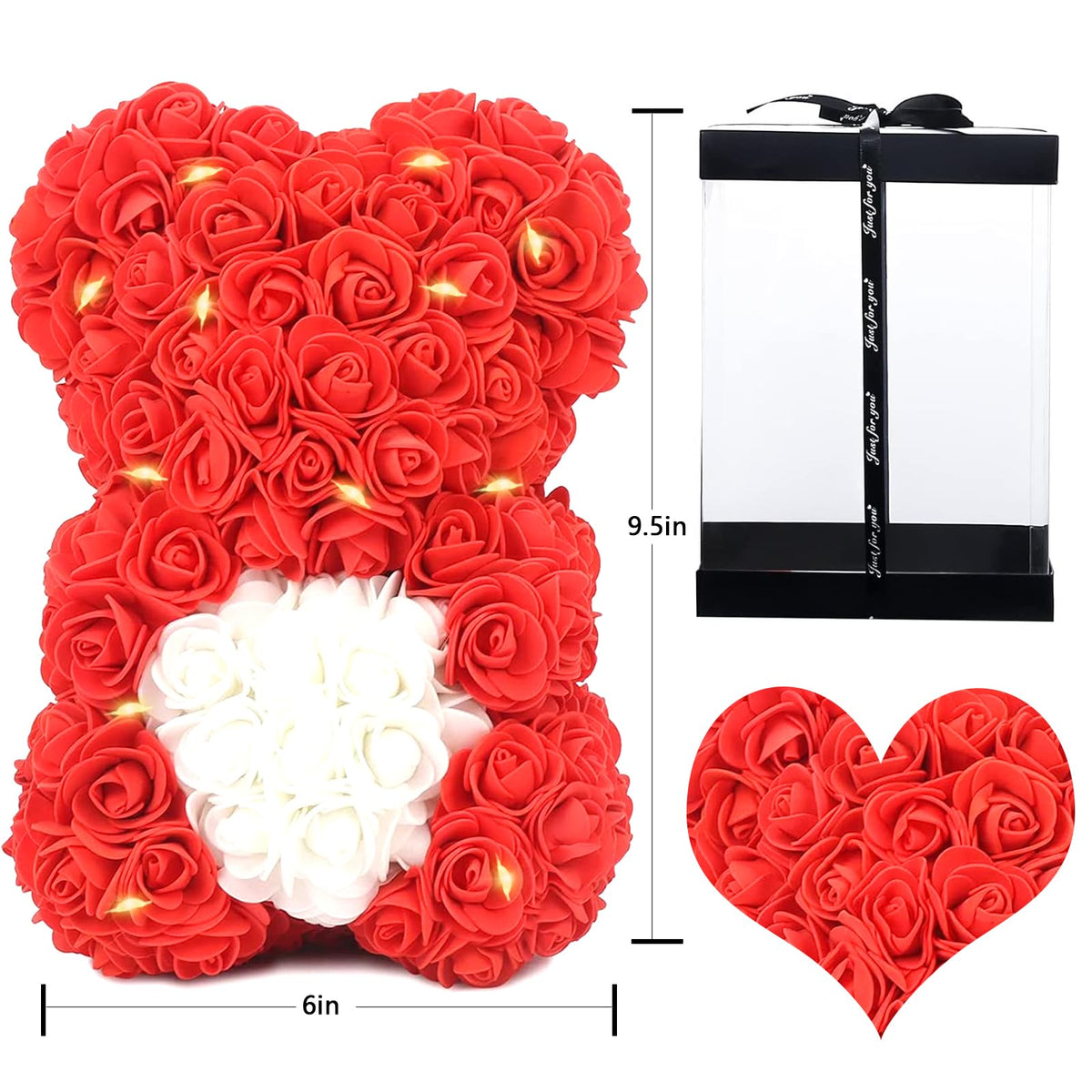 Artificial Rose Bear Gift Decoration