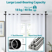 No-Drill Curtain Divider Frame – 71–178cm Wide, Up to 3m High
