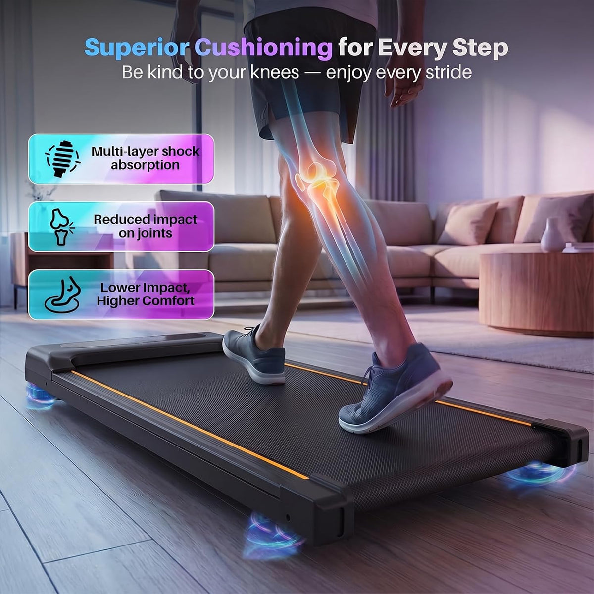 Walking Pad Treadmill, Under Desk Treadmill for Home