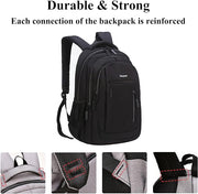 Travel Laptop Backpack, Water Resistant College School Computer Bag Gifts with USB Charging Port for Men & Women Fits 15.6 Inch Notebook