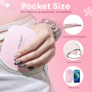 Gel Nail Polish Kit Starter with U V Lamp Portable LED Dryer Lamp, 6 Colors Soak Off Pastel Pink Gel Nail Polish Set/Gel Top & Base Coat/Essential Manicure Tools Nail Art Kit for Beginner