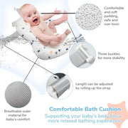 Baby Bath Tub Foldable Bathtub, Newborn Baby Plastic Bathtub with Cushion Pad Foldable Anti-Slip Legs Collapsible Tub for Toddler Baby Kids Bathing - Childrens Travel Shower Bath Tubs