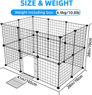 20-Piece Modular Wire Small-Animal Enclosure – 35 cm Panels