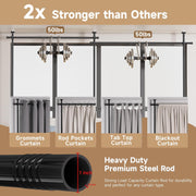 No-Drill Tension Room-Divider Curtain Rod – 6 Options