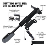 A35 Bike Repair Kit - 120 PSI Mini Pump & 16 in 1 Bicycle Multi Tool with Handy Bag Included Glueless Tire Tube Patches & Tire Levers