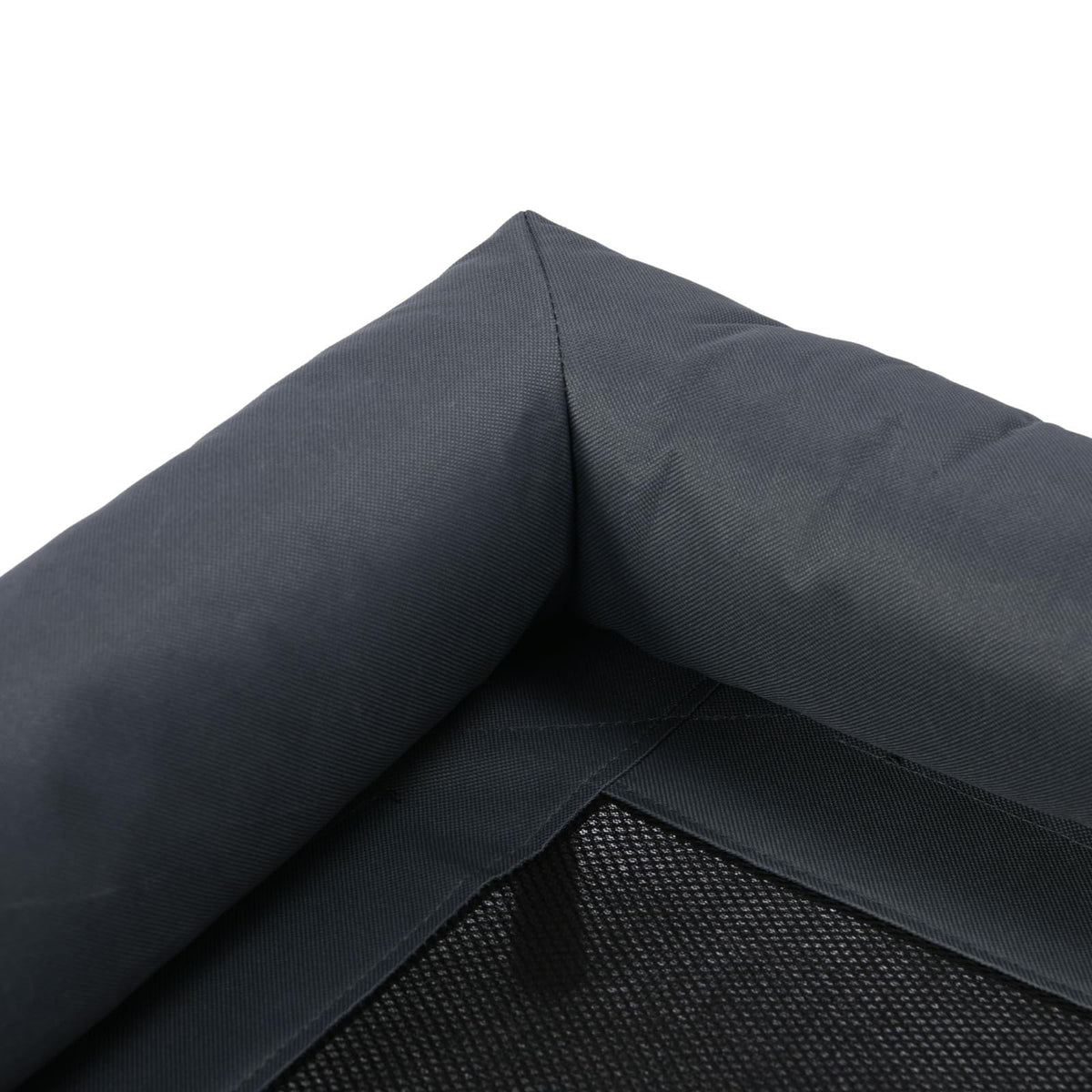 Small Elevated Pet Bed with Bolster – Grey, 62 × 46.5 × 26.7 cm