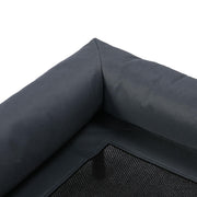 Small Elevated Pet Bed with Bolster – Grey, 62 × 46.5 × 26.7 cm