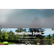 3 × 2.5 m Manual Outdoor Roller Blind – Grey