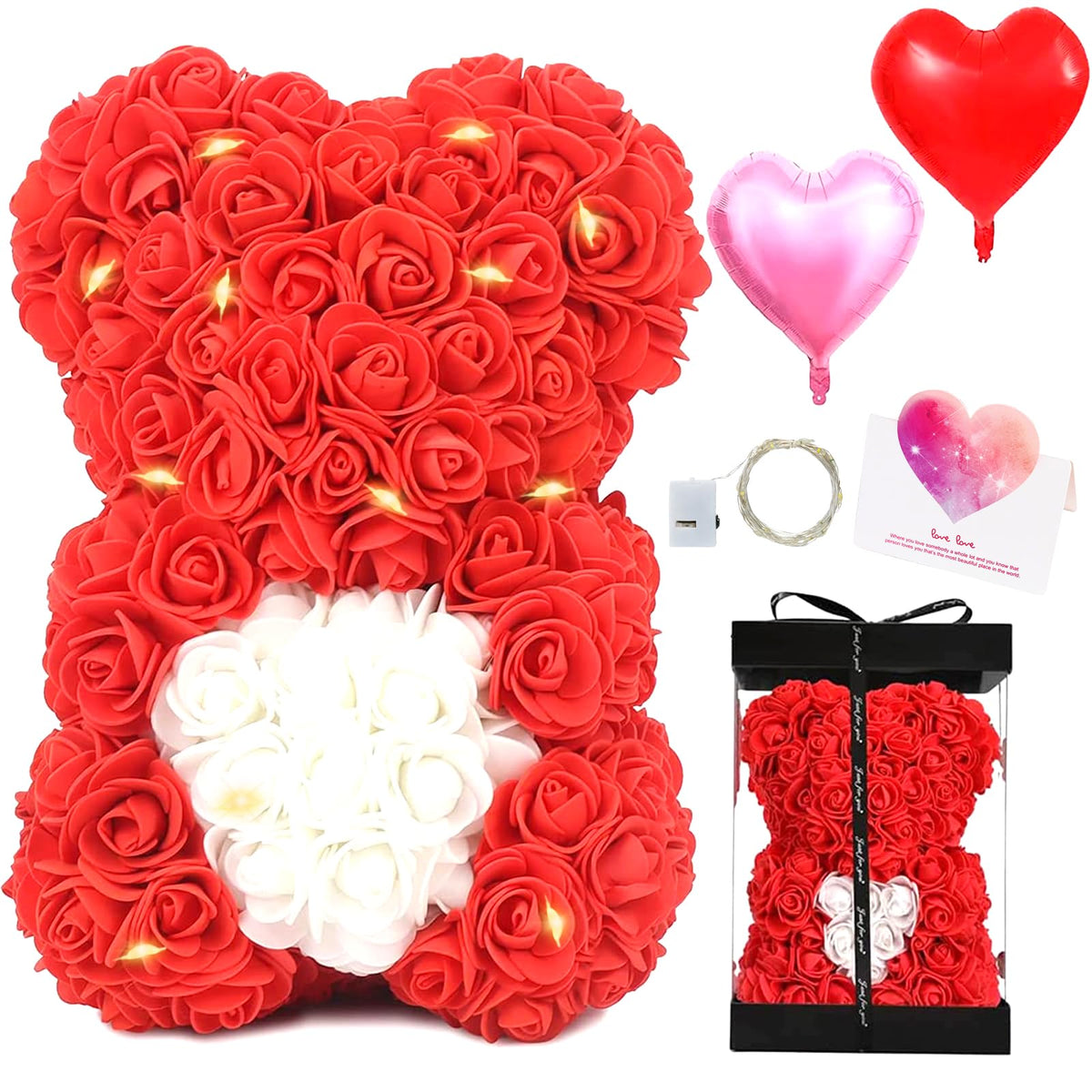 Artificial Rose Bear Gift Decoration