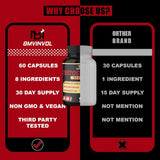 Test Booster for Men - 60 Capsules - 15500Mg Per Serving with Tribulus Terrestris, Ashwagandha Root & Tongkat Ali - 30 Day Supply