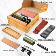 Four-Grit Waterstone Knife-Sharpening Set – 400 to 8000 Grit