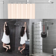 Adjustable L-Shaped Stainless Shower Curtain Rod – 70–100 cm