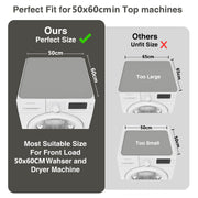 2-Pack 58 × 58 cm Silicone Washer & Dryer Top Mats