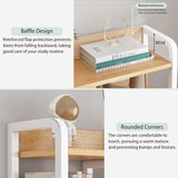 2 Tier Desktop Bookshelf for Computer Desk, Countertop Hutch Bookcase Organizer, Metal Desktop Shelves Organizer, Desk Storage Hutch Display Rack for Home, Dorm, Office Supplies