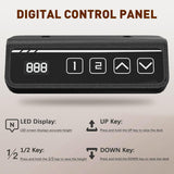 BilySen Electric Standing Desk 140x60cm (55.1"x23.6"), Height Adjustable Sit Stand Desk with Hooks, Metal Frame Stand up Desk with Powerful Motor, Ergonomic Computer Desk for Home Office (White)