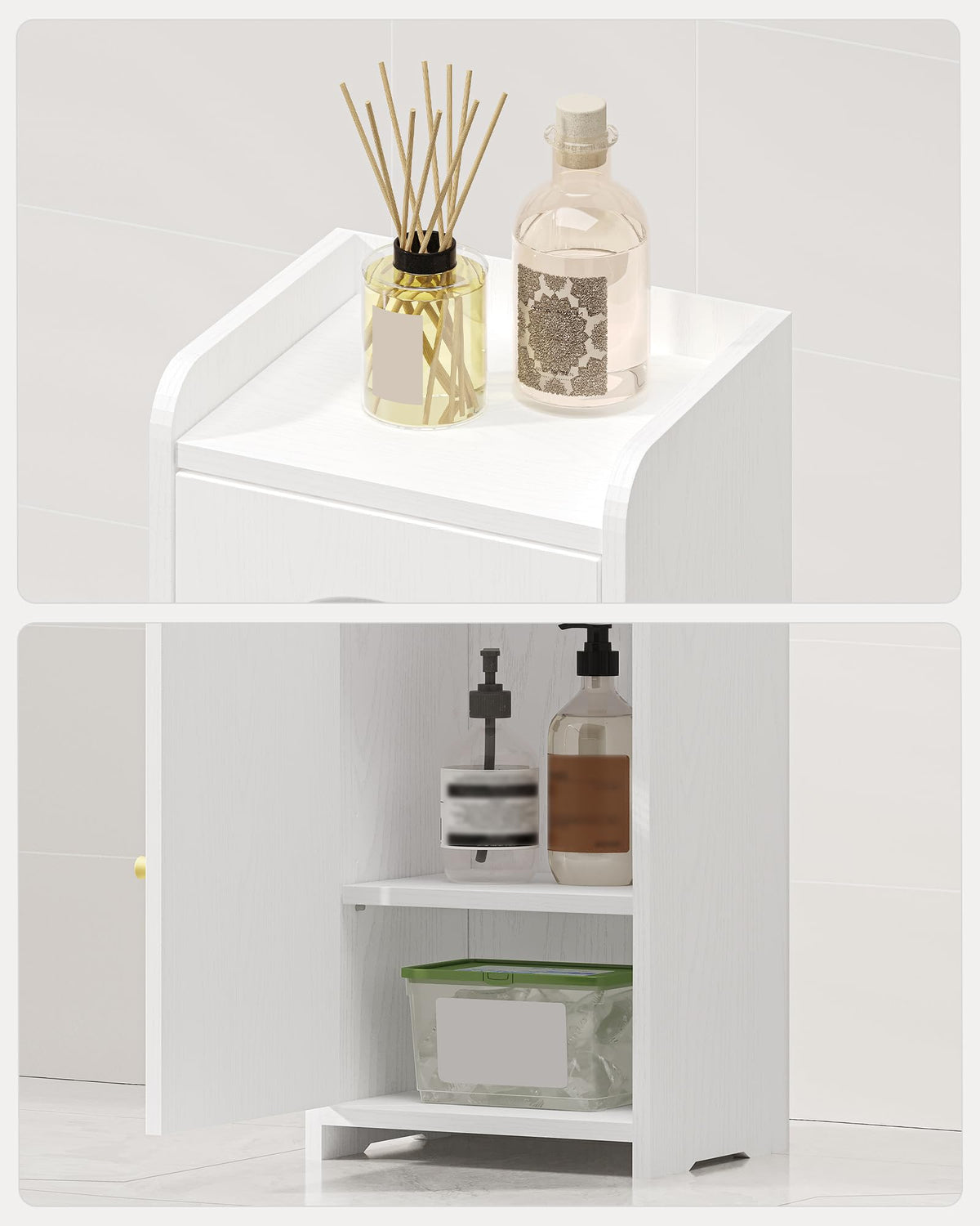 75 cm Narrow Two-Door Bathroom Storage Cabinet