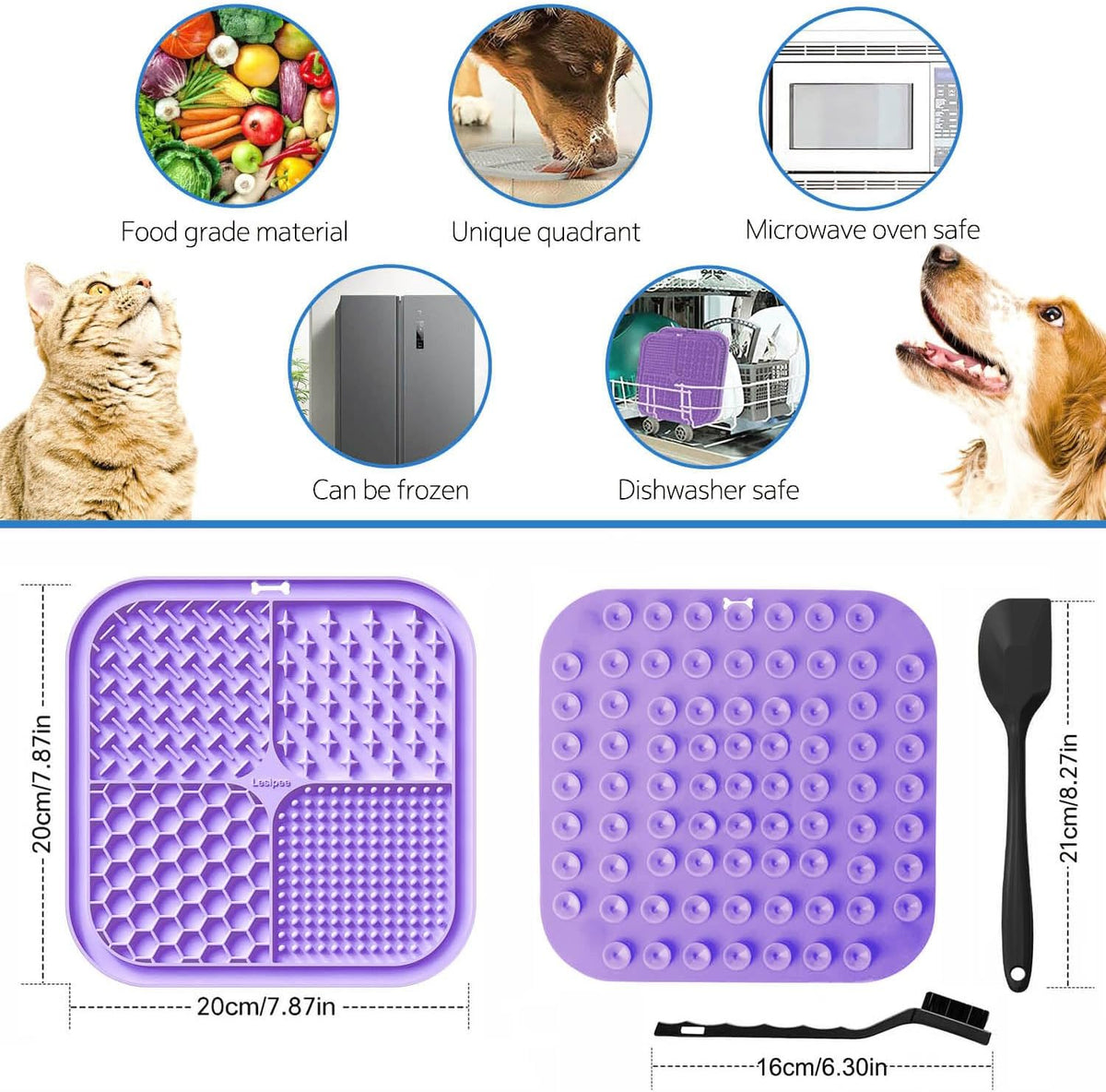 2-Pack Suction Lick Mats for Dogs & Cats – 2 Colour Sets